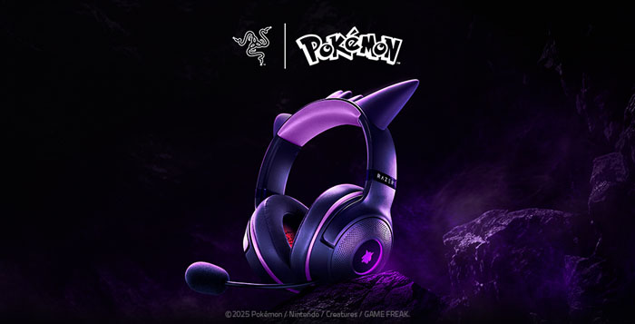Razer expande a linha Pokémon para novos mercados com o headset Kraken Kitty V2 – Gengar Edition