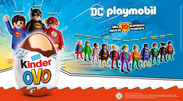 Kinder Ovo lança coleção exclusiva DC Playmobil e transforma a surpresa em conexão entre gerações